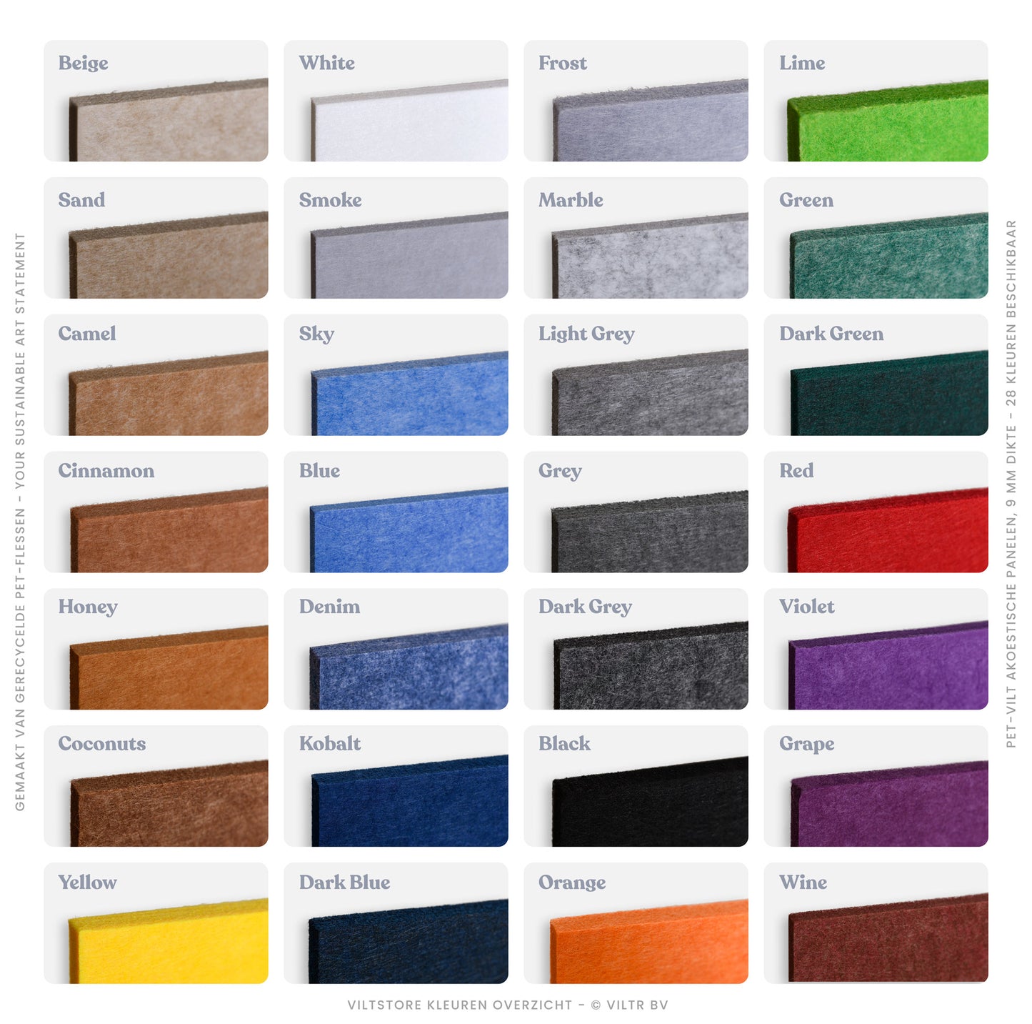 PET-vilt samples